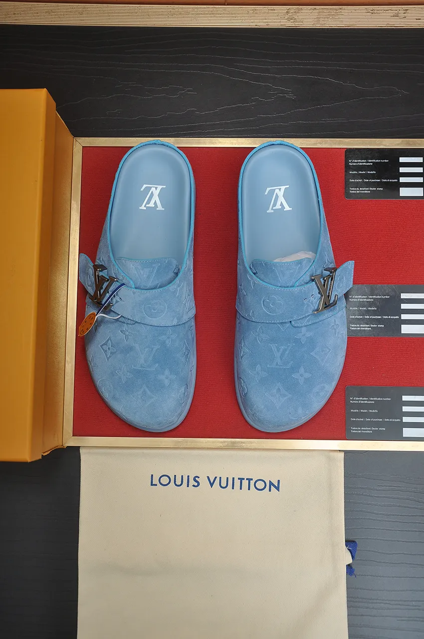 Men's men's shoes 💰520💶[LOUIS VUITTON] (cowhide lining) new style 🍀LV Louis Vuitton * - top version of LV classic semi-slip trendy shoes! Made of imported original cow suede cowhide, with a first layer of comfortable cowhide lining inside! Original wear-resistant rubber outsole! High quality products! Code number 38-45 (45 customized)